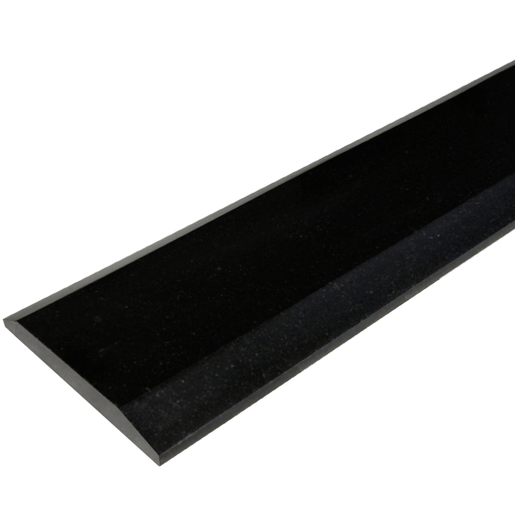 Absolute Black Polished Stone ADA Saddle Threshold Double Side Hollywood