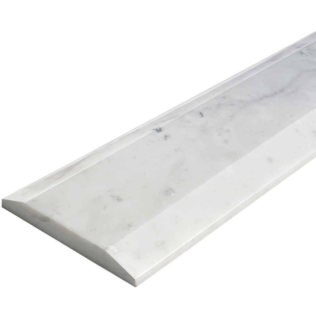 Carrara White Marble Stone ADA Saddle Threshold Double Side Hollywood