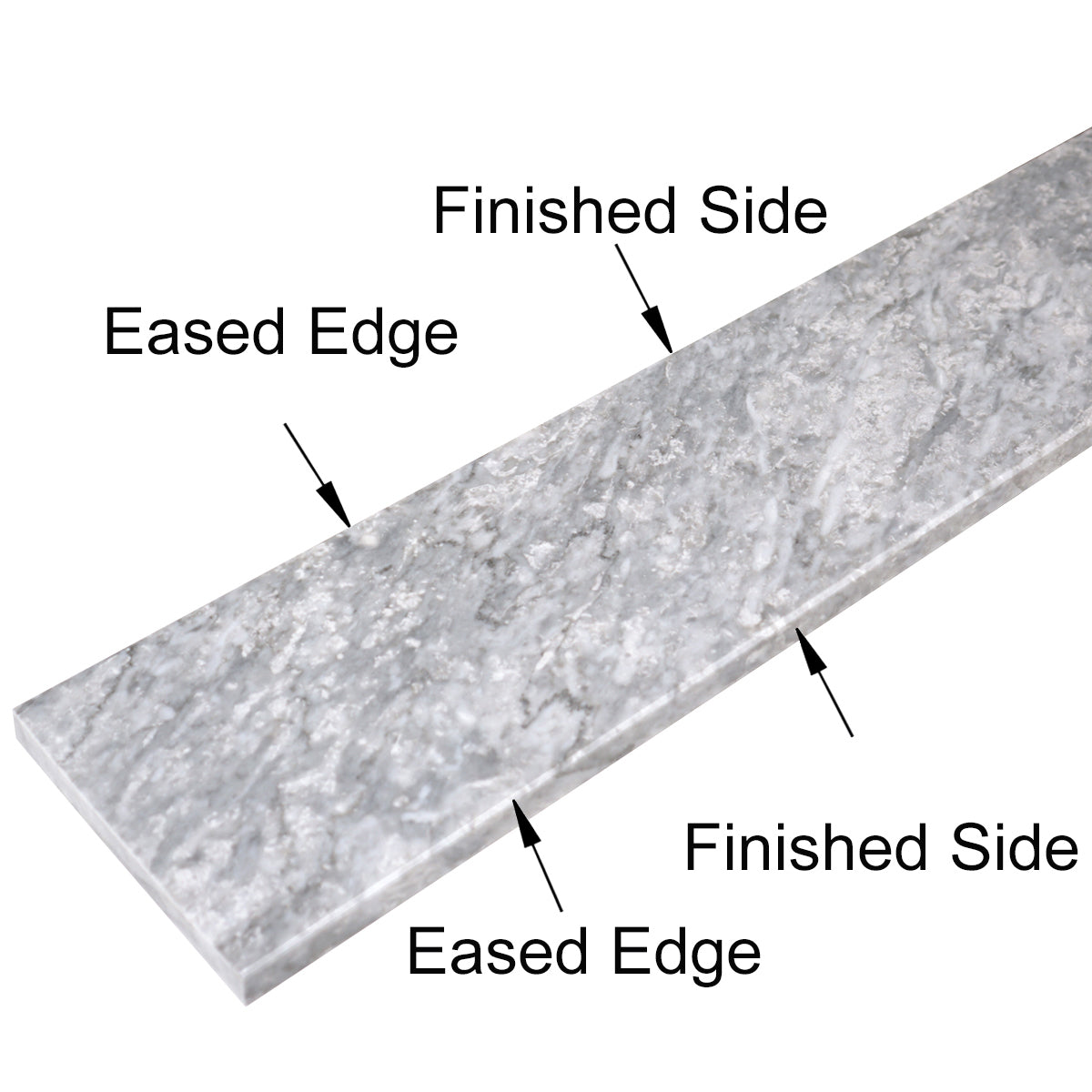 Chelsea Grey Marble Stone Saddle Threshold