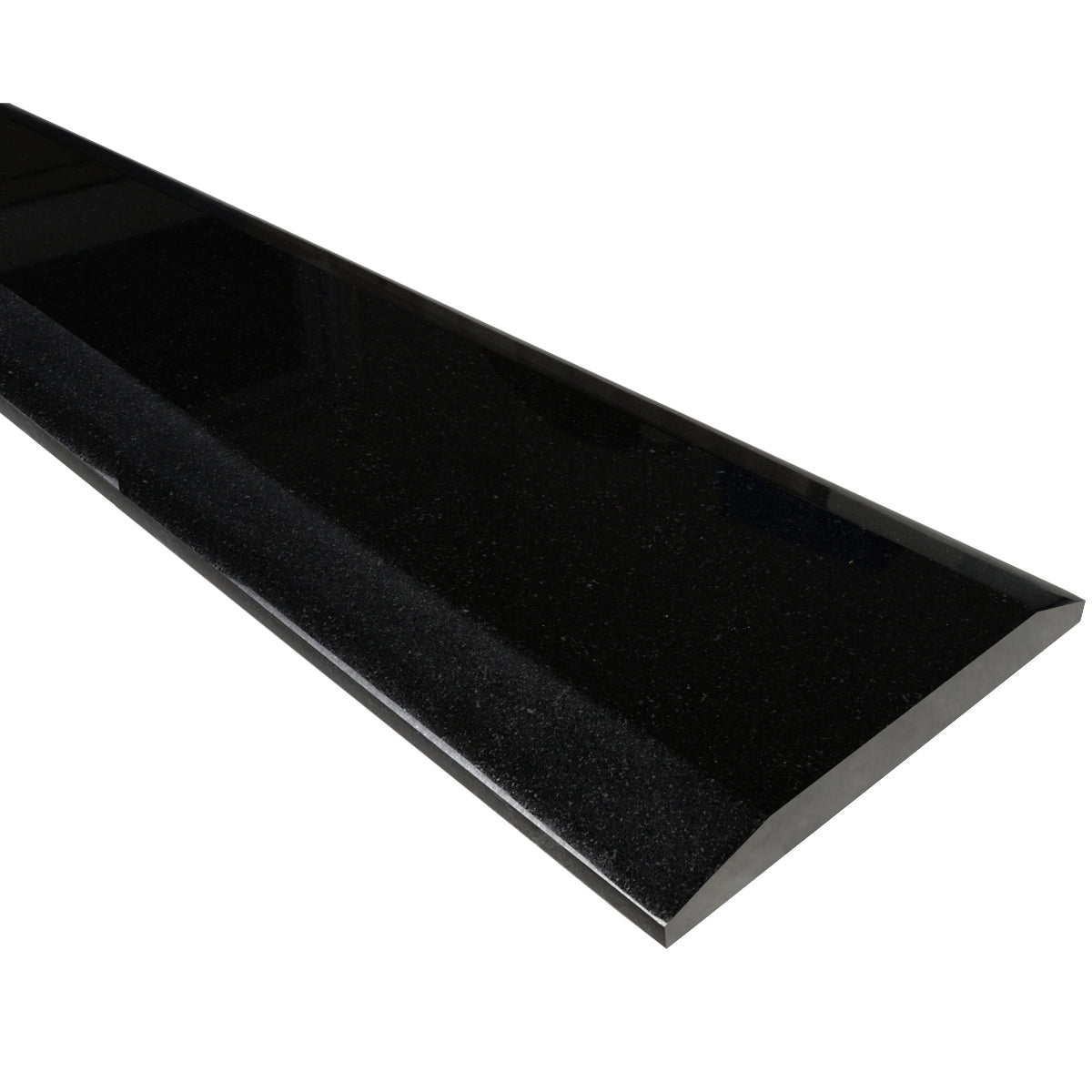Absolute Black Polished Stone ADA Saddle Threshold Double Side Hollywood