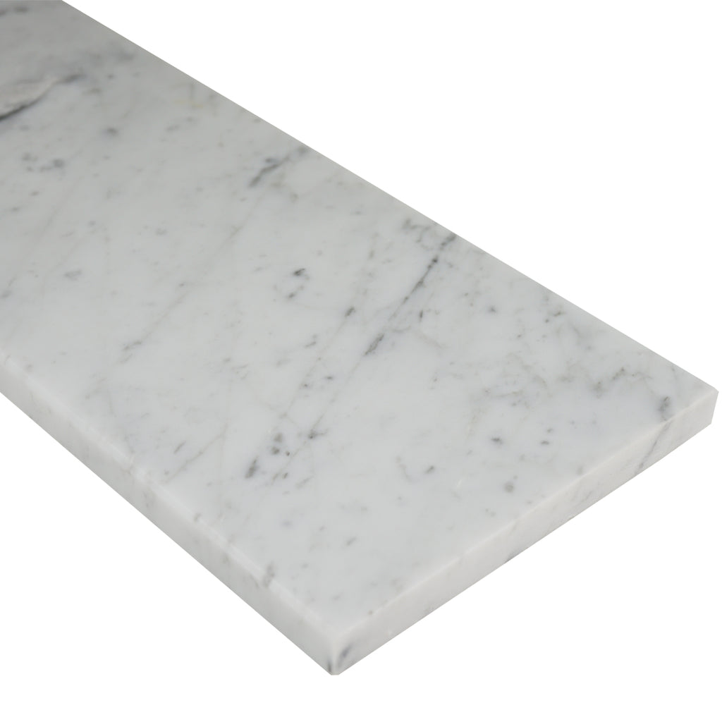 Carrara White Marble Stone Saddle Threshold