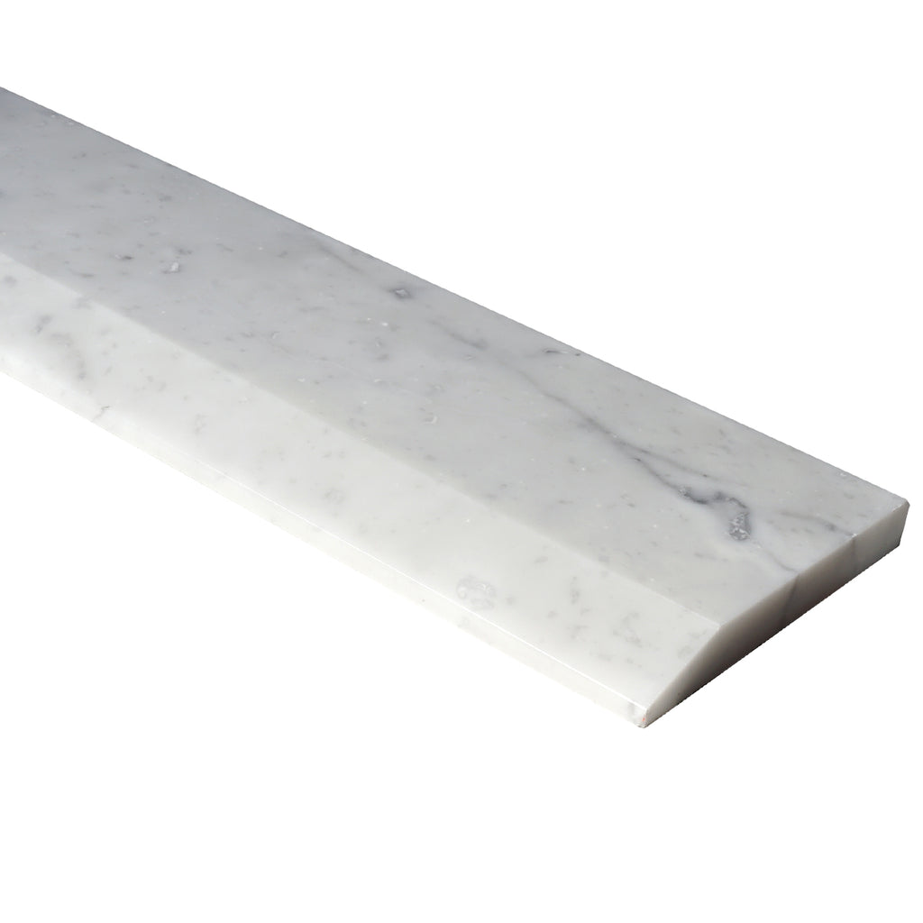 Carrara White Marble Stone Saddle Threshold Single Hollywood