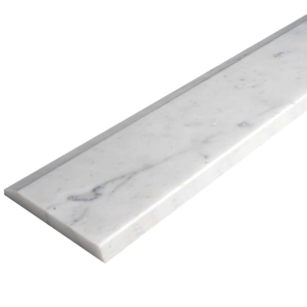 Carrara White Marble Stone Saddle Threshold Single Hollywood