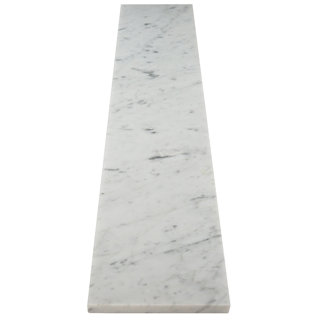 Carrara White Marble Stone Saddle Threshold