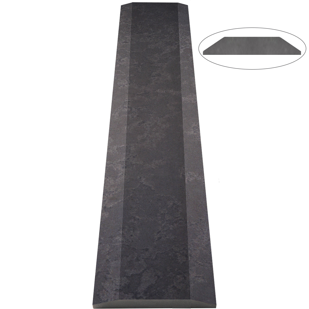 Dark Grey Stone ADA Saddle Threshold Double Side Hollywood