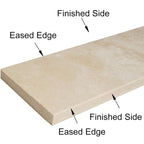 Ivory Light Travertine Stone Saddle Threshold