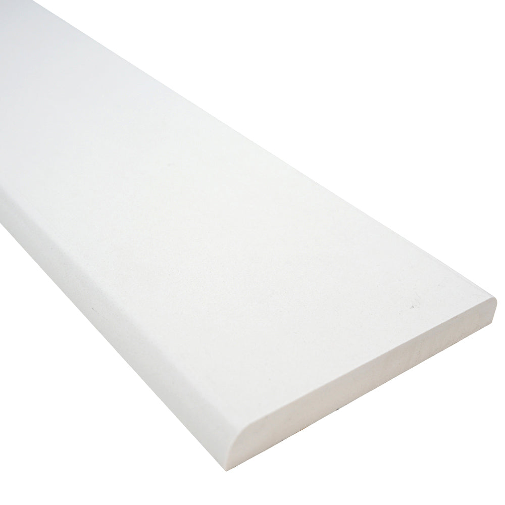 Pure White Stone Bullnose Edge Saddle Threshold
