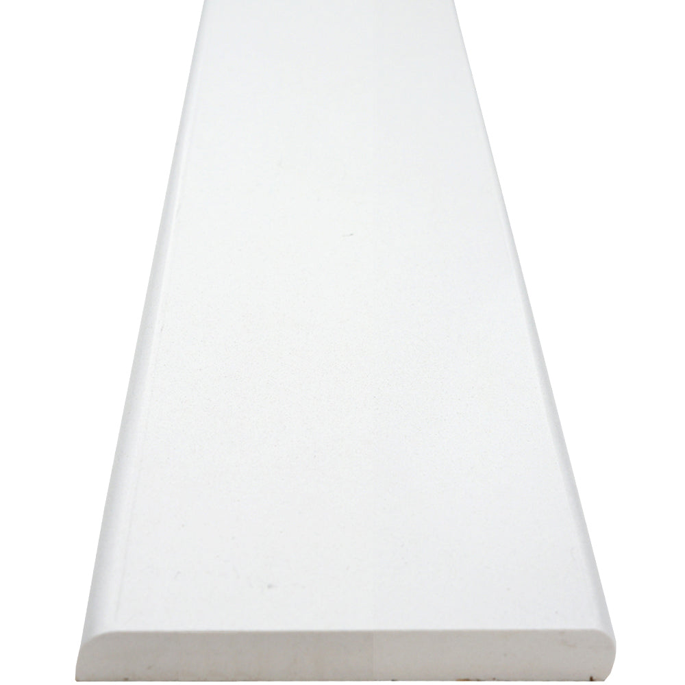 Pure White Stone Bullnose Edge Saddle Threshold