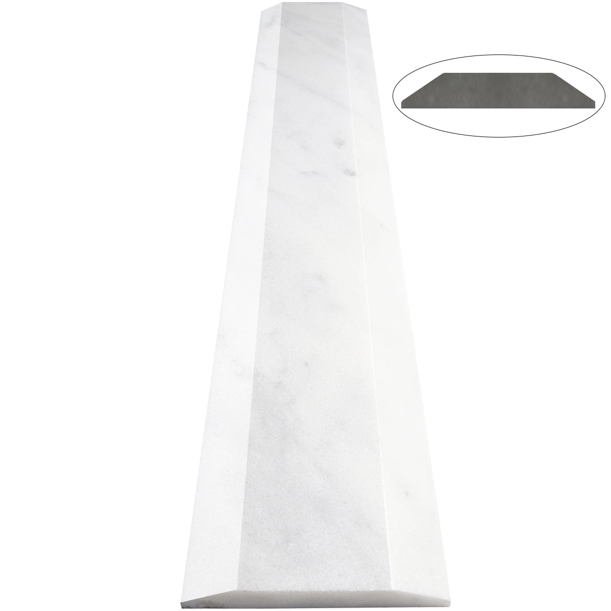 White Marble Stone ADA Saddle Threshold Double Side Hollywood